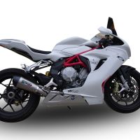 Exhaust compatible with Mv Agusta F3 675 2017-2020, Gpe Ann. titanium, Slip-on exhaust legal for UK and non-EU markets including link pipe and removable db killer 