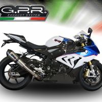 Exhaust compatible with Bmw S 1000 RR -M 2015-2016, Gpe Ann. titanium, Homologated legal slip-on exhaust including removable db killer and link pipe 