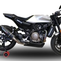 Exhaust compatible with Husqvarna Vitpilen 701 2018-2020, Furore Evo4 Nero, Homologated legal slip-on exhaust including removable db killer and link pipe 