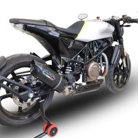 Exhaust compatible with Husqvarna Vitpilen 701 2018-2020, Furore Evo4 Nero, Homologated legal slip-on exhaust including removable db killer and link pipe 