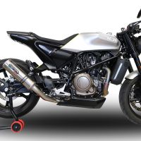 Exhaust compatible with Husqvarna Vitpilen 701 2018-2020, GP Evo4 Titanium, Homologated legal slip-on exhaust including removable db killer and link pipe 