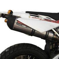Exhaust compatible with Husqvarna Sm - Te 450 2007-2007, Gpe Ann. titanium, Homologated legal slip-on exhaust including removable db killer and link pipe 