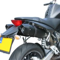 Exhaust compatible with Ktm Superduke 990 - R ( LC8) 2004-2012, Furore Nero, Dual Homologated legal slip-on exhaust including removable db killers and link pipes 