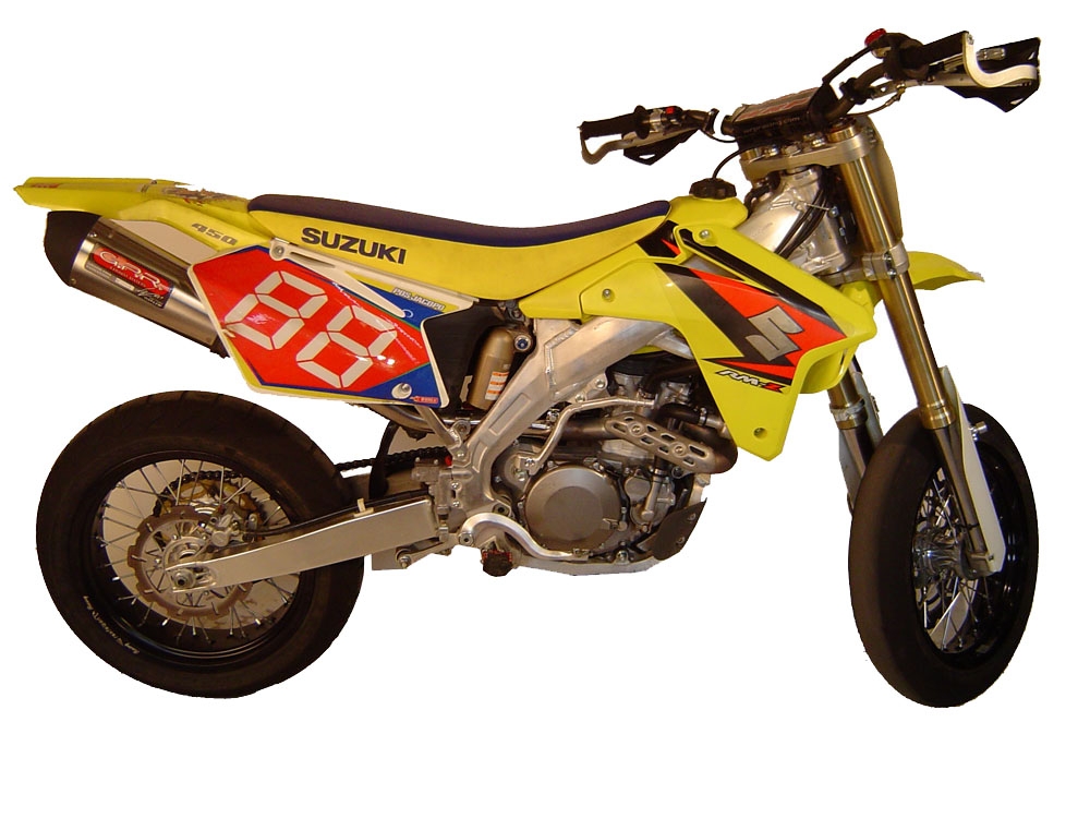 Exhaust compatible with Suzuki Rmz450 2008-2017, Gpe Ann. titanium, Homologated legal slip-on exhaust including removable db killer and link pipe 