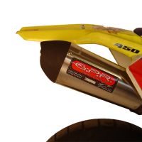 Exhaust compatible with Suzuki Rmz450 2008-2017, Gpe Ann. titanium, Homologated legal slip-on exhaust including removable db killer and link pipe 