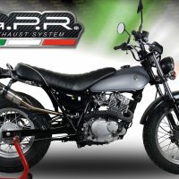 Exhaust compatible with Suzuki Rv 200 Van Van 2016-2017, Deeptone Inox, Homologated legal slip-on exhaust including removable db killer, link pipe and catalyst 