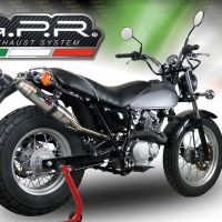 Exhaust compatible with Suzuki Rv 200 Van Van 2016-2017, Deeptone Inox, Homologated legal slip-on exhaust including removable db killer, link pipe and catalyst 