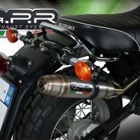 Exhaust compatible with Suzuki Rv 200 Van Van 2016-2017, Deeptone Inox, Homologated legal slip-on exhaust including removable db killer, link pipe and catalyst 