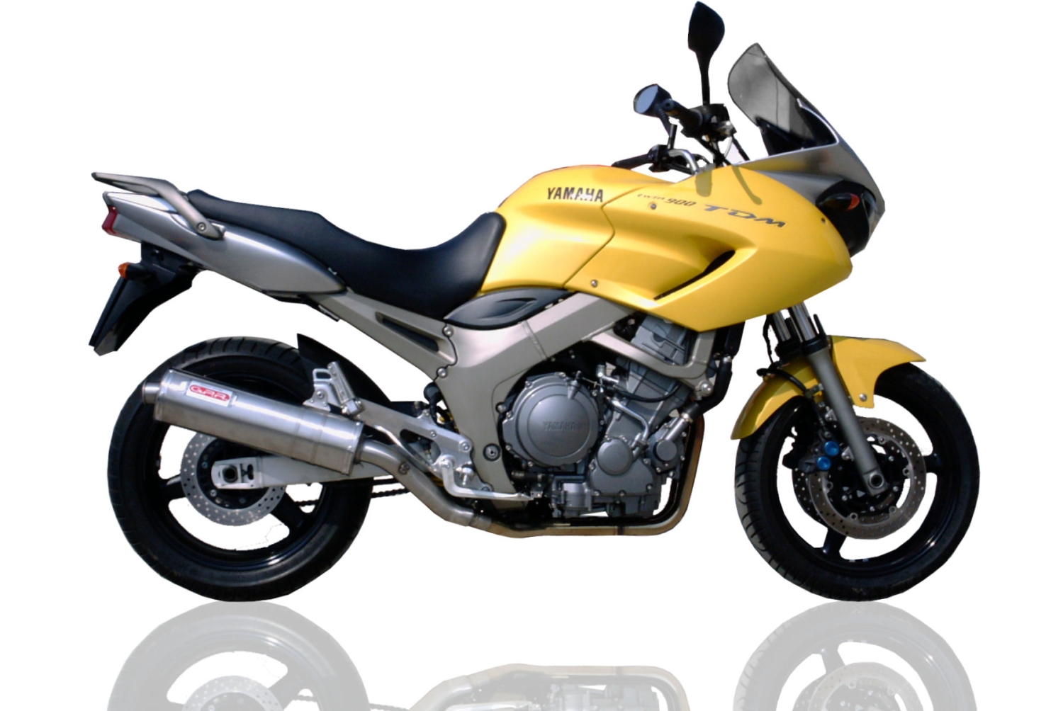 Exhaust compatible with Yamaha Tdm 900 2002-2014, Trioval, Dual Homologated legal slip-on exhaust including removable db killers, link pipes and catalysts 
