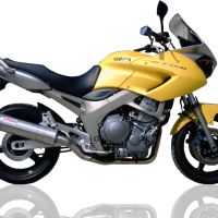 Exhaust compatible with Yamaha Tdm 900 2002-2014, Trioval, Dual Homologated legal slip-on exhaust including removable db killers, link pipes and catalysts 