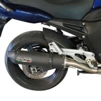Exhaust compatible with Yamaha Tdm 900 2002-2014, Furore Nero, Dual Homologated legal slip-on exhaust including removable db killers, link pipes and catalysts 