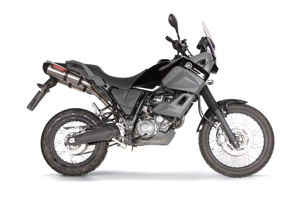 Exhaust compatible with Yamaha Xt 660 Z Teneré 2008-2016, Gpe Ann. titanium, Dual Homologated legal slip-on exhaust including removable db killers and link pipes 