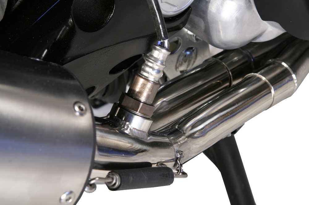 Exhaust compatible with Yamaha T-Max 500 2001-2011, Trioval, Homologated legal full system exhaust, including removable db killer 