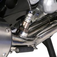 Exhaust compatible with Yamaha T-Max 500 2001-2011, Trioval, Homologated legal full system exhaust, including removable db killer 