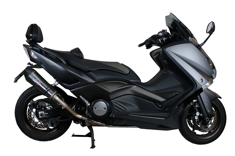 Exhaust compatible with Yamaha T-Max 500 2001-2011, Gpe Ann. Poppy, Homologated legal full system exhaust, including removable db killer and catalyst 