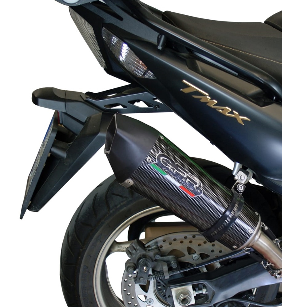 Exhaust compatible with Yamaha T-Max 500 2001-2011, Gpe Ann. Poppy, Homologated legal full system exhaust, including removable db killer and catalyst 