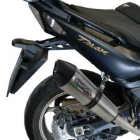 Exhaust compatible with Yamaha T-Max 500 2001-2011, Gpe Ann. titanium, Homologated legal full system exhaust, including removable db killer 