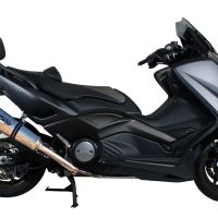 Exhaust compatible with Yamaha T-Max 500 2001-2011, Gpe Ann. titanium, Homologated legal full system exhaust, including removable db killer 