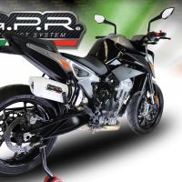 Exhaust compatible with Ktm Duke 790 2021-2024, Albus Evo4, Homologated legal slip-on exhaust including removable db killer and link pipe 