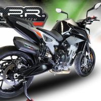 GPR exhaust compatible with  Ktm Duke 790 2021-2024, GP Evo4 Black Titanium, Homologated legal slip-on exhaust including removable db killer and link pipe 