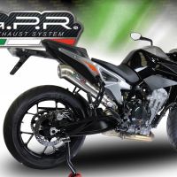 Exhaust compatible with Ktm Duke 790 2021-2024, Powercone Evo, Homologated legal slip-on exhaust including removable db killer and link pipe 