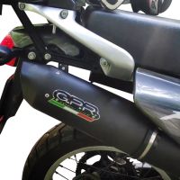 Exhaust compatible with Honda Transalp Xl 600 V 1996-1999, Furore Nero, Homologated legal slip-on exhaust including removable db killer and link pipe 