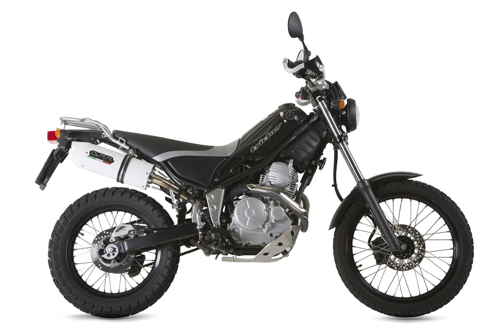 Exhaust compatible with Yamaha Tricker 250 2005-2008, Albus Ceramic, Homologated legal slip-on exhaust including removable db killer and link pipe 