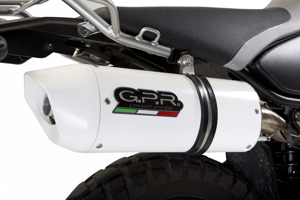 Exhaust compatible with Yamaha Tricker 250 2005-2008, Albus Ceramic, Homologated legal slip-on exhaust including removable db killer and link pipe 
