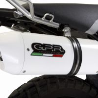 Exhaust compatible with Yamaha Tricker 250 2005-2008, Albus Ceramic, Homologated legal slip-on exhaust including removable db killer and link pipe 