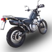 Exhaust compatible with Yamaha Tricker 250 2005-2008, Furore Nero, Homologated legal slip-on exhaust including removable db killer and link pipe 