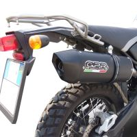 Exhaust compatible with Yamaha Tricker 250 2005-2008, Furore Nero, Homologated legal slip-on exhaust including removable db killer and link pipe 