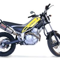 Exhaust compatible with Yamaha Tricker 250 2005-2008, Gpe Ann. titanium, Homologated legal full system exhaust, including removable db killer 