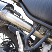 Exhaust compatible with Yamaha Tricker 250 2005-2008, Gpe Ann. Poppy, Homologated legal slip-on exhaust including removable db killer and link pipe 