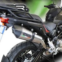 Exhaust compatible with Benelli Trk 502 X 2021-2024, GP Evo4 Titanium, Homologated legal slip-on exhaust including removable db killer and link pipe 