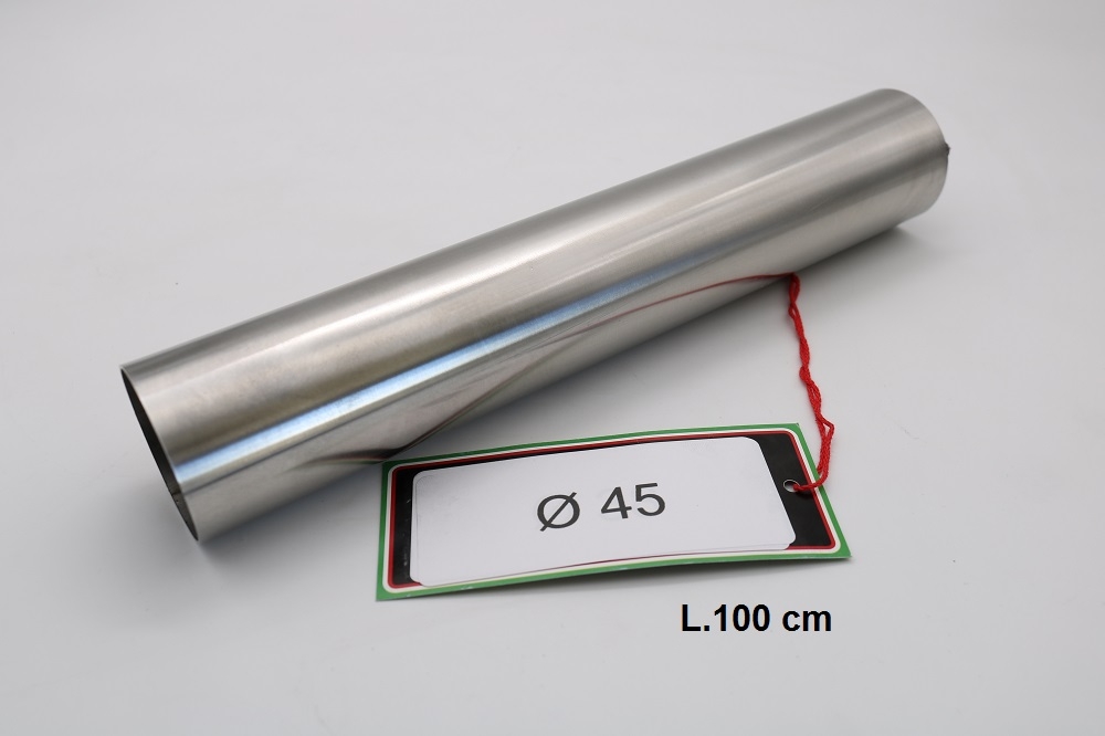 Exhaust compatible with Cafè Racer Cafè Racer 1-, Tubo inox D. 45mm X 1mm L.1000mm, 