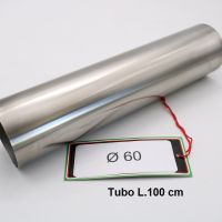Exhaust compatible with Cafè Racer Cafè Racer 1-, Tubo inox D. 60mm X 1,2mm L.1000mm, 