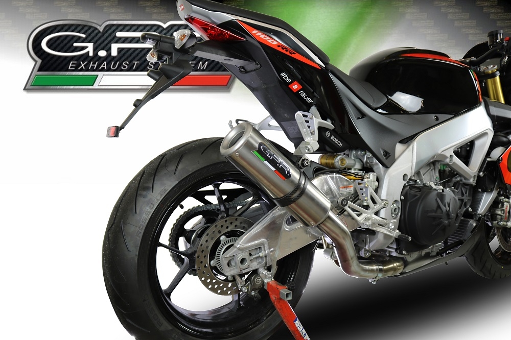 Exhaust compatible with Aprilia Tuono 1100 V4 Rr 2017-2020, M3 Titanium Natural, Homologated legal slip-on exhaust including removable db killer, link pipe and catalyst 