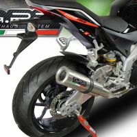 Exhaust compatible with Aprilia Tuono 1100 V4 Rr 2017-2020, M3 Titanium Natural, Homologated legal slip-on exhaust including removable db killer, link pipe and catalyst 