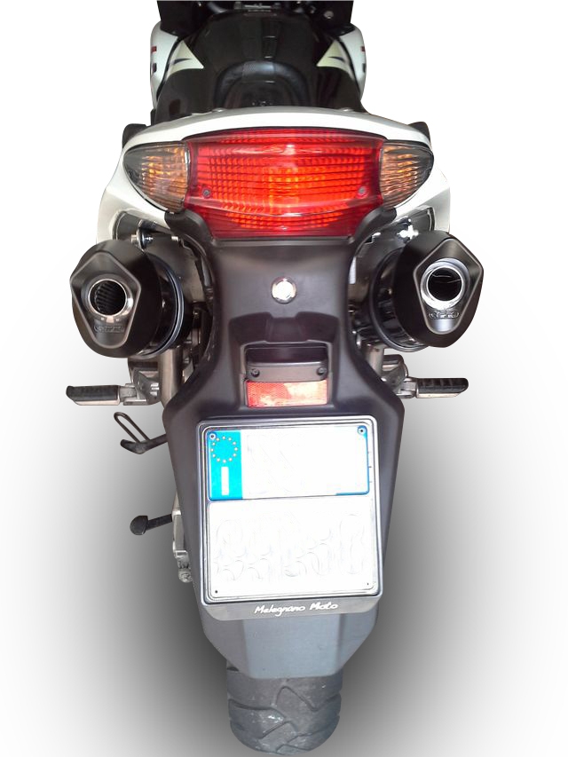 Exhaust compatible with Honda Varadero 1000 1999-2011, Furore Nero, Dual Homologated legal slip-on exhaust including removable db killers and link pipes 