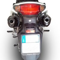 Exhaust compatible with Honda Varadero 1000 1999-2011, Furore Nero, Dual Homologated legal slip-on exhaust including removable db killers and link pipes 
