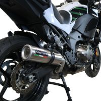 Exhaust compatible with Kawasaki Versys 1000 I.E. 2019-2020, M3 Inox , Homologated legal slip-on exhaust including removable db killer and link pipe 