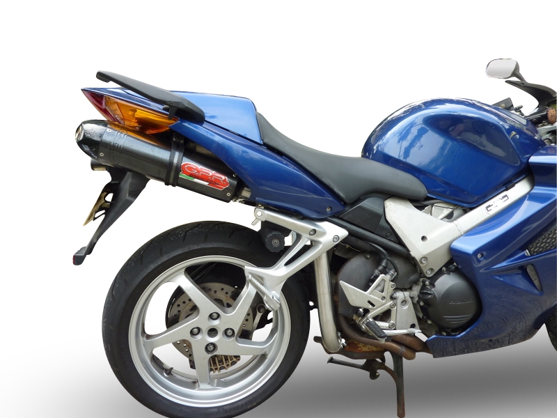 Exhaust compatible with Honda Vfr 800 V-Tec 2002-2013, Gpe Ann. Poppy, Dual Homologated legal slip-on exhaust including removable db killers and link pipes 