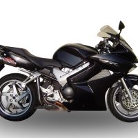 Exhaust compatible with Honda Vfr 800 V-Tec 2002-2013, Gpe Ann. titanium, Dual Homologated legal slip-on exhaust including removable db killers and link pipes 