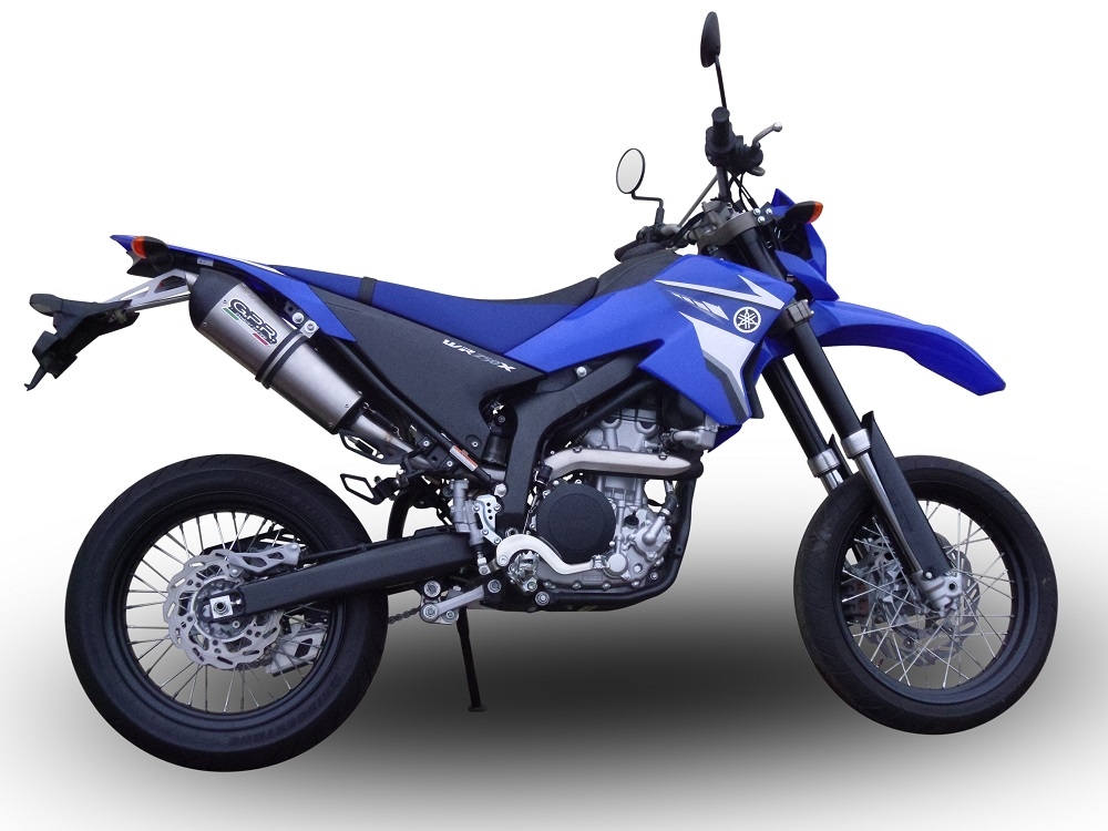 Exhaust compatible with Yamaha WR 250 X-R 2007-2019, Gpe Ann. titanium, Homologated legal slip-on exhaust including removable db killer and link pipe 