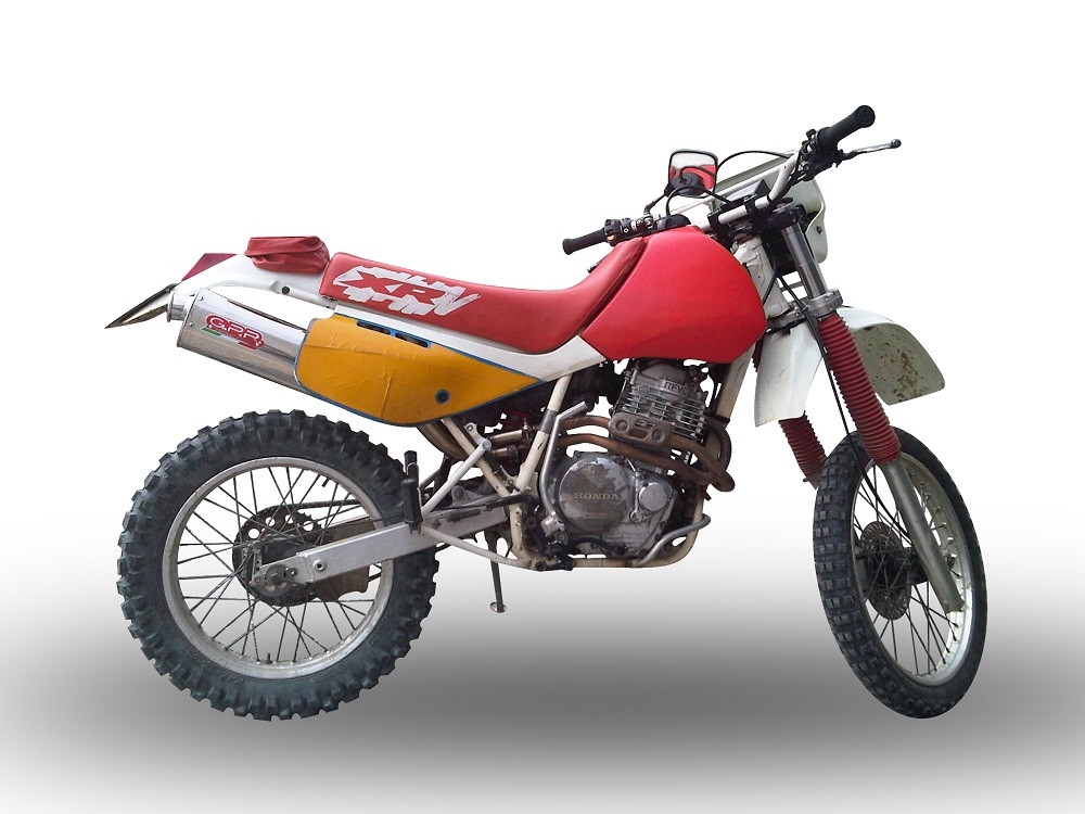Exhaust compatible with Honda Xr 600 R 1991-1999, Trioval, Homologated legal slip-on exhaust including removable db killer and link pipe 