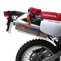 Exhaust compatible with Honda Xr 600 R 1991-1999, Trioval, Homologated legal slip-on exhaust including removable db killer and link pipe 