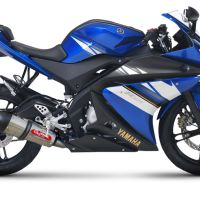 Exhaust compatible with Yamaha Yzf-R 125 2008-2013, Gpe Ann. titanium, Homologated legal full system exhaust, including removable db killer 