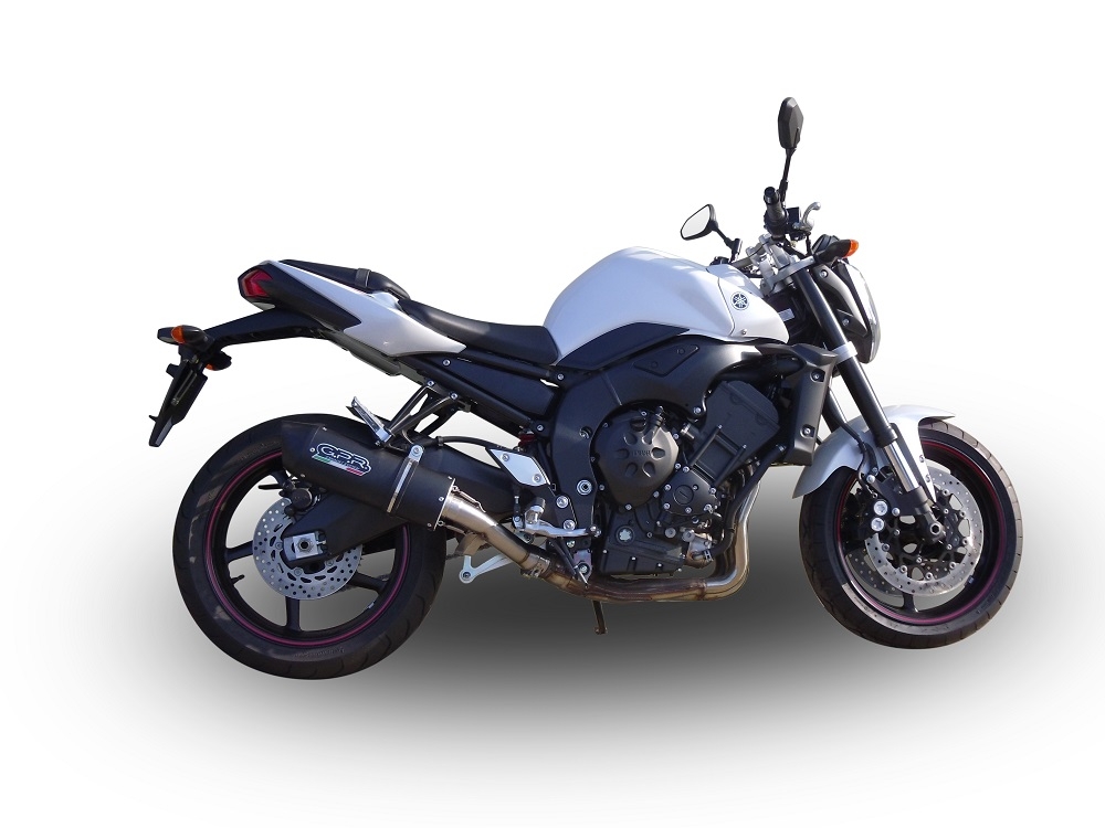 Exhaust compatible with Yamaha Fz.1 - Fazer 1000 2006-2014, Furore Nero, Homologated legal slip-on exhaust including removable db killer, link pipe and catalyst 