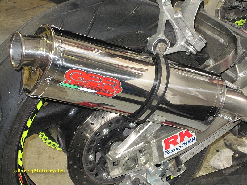 Exhaust compatible with Yamaha Yzf 750 1993-1998, Trioval, Homologated legal slip-on exhaust including removable db killer and link pipe 