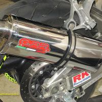 Exhaust compatible with Yamaha Yzf 750 1993-1998, Trioval, Homologated legal slip-on exhaust including removable db killer and link pipe 